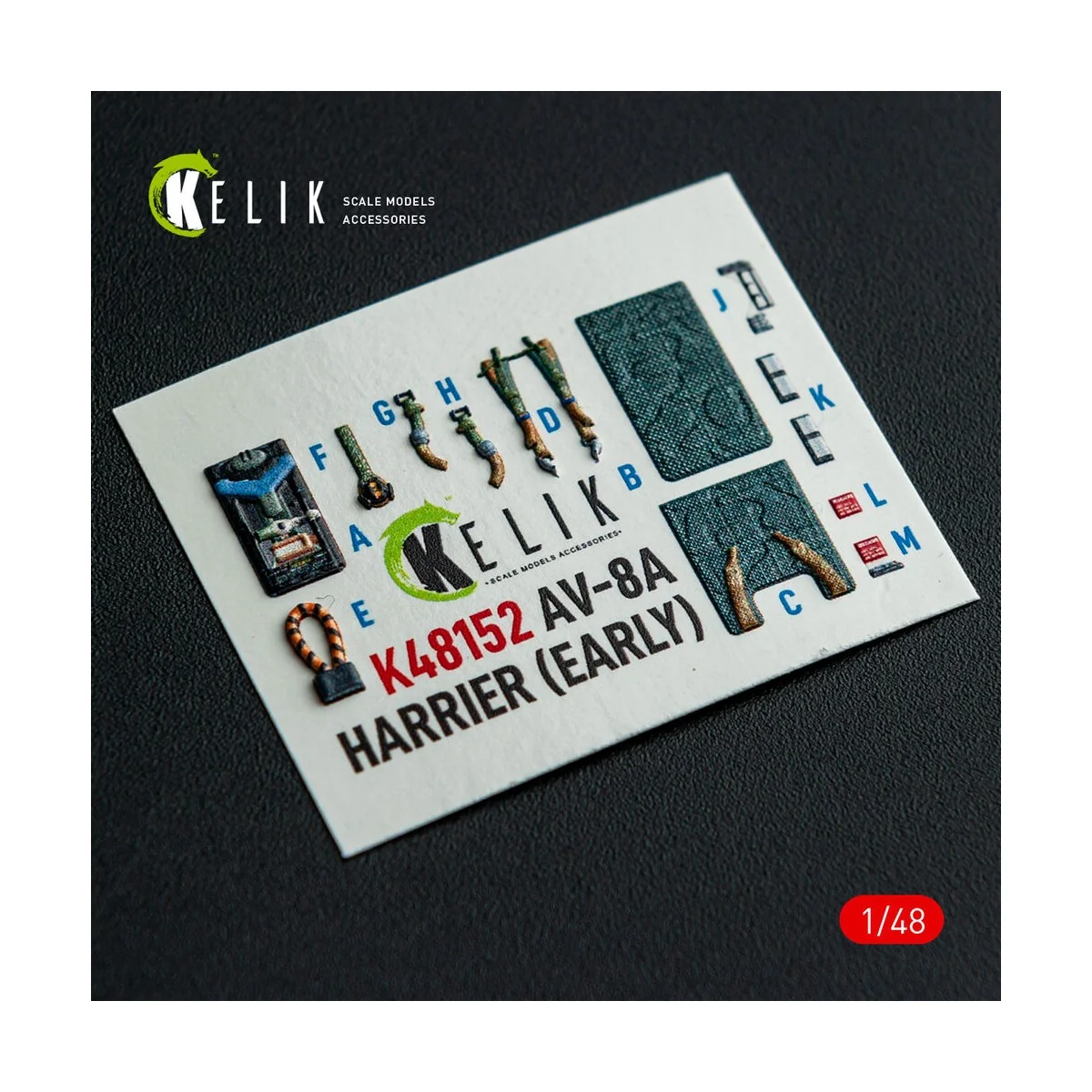 AV-8A HARRIER (Early) - interior 3D decals for Kinetic kit, 1/48 - ...