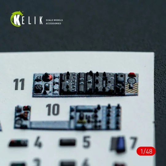 AV-8A HARRIER (Late) - interior 3D decals for Kinetic kit, 1/48 - K...