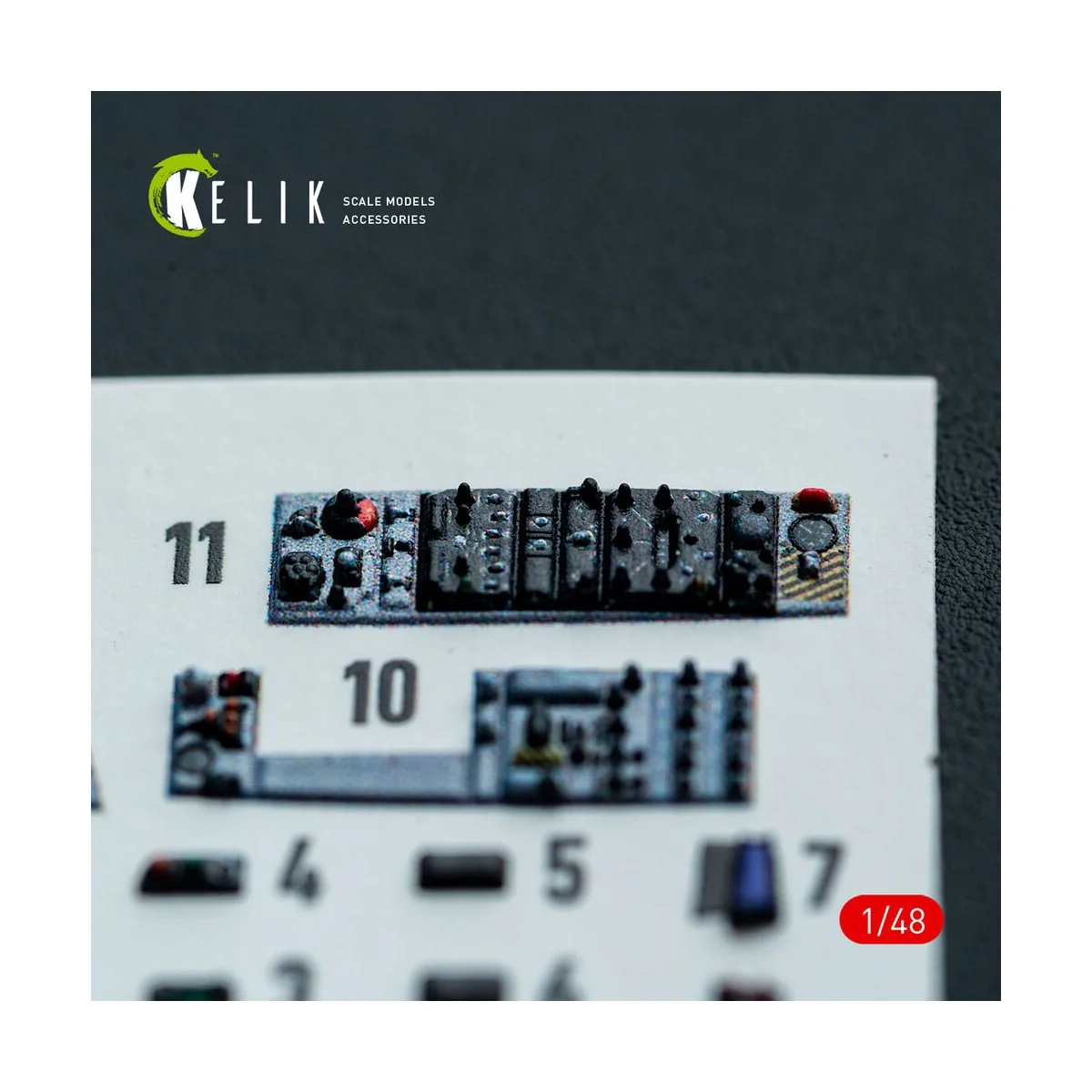 AV-8A HARRIER (Late) - interior 3D decals for Kinetic kit, 1/48 - K...