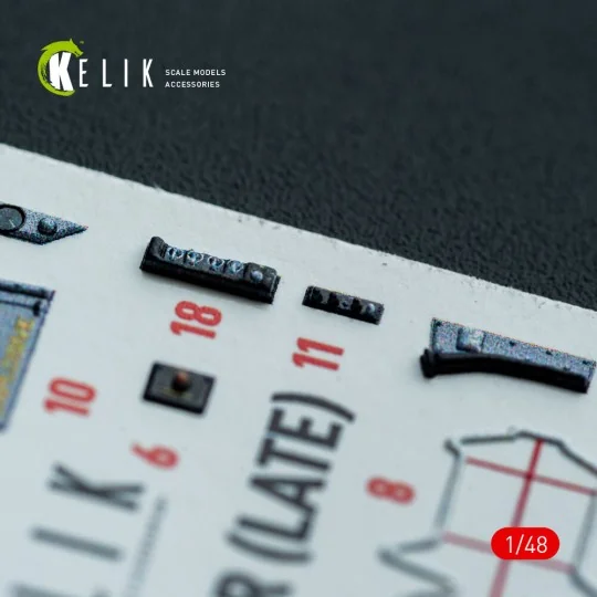 AV-8A HARRIER (Late) - interior 3D decals for Kinetic kit, 1/48 - K...