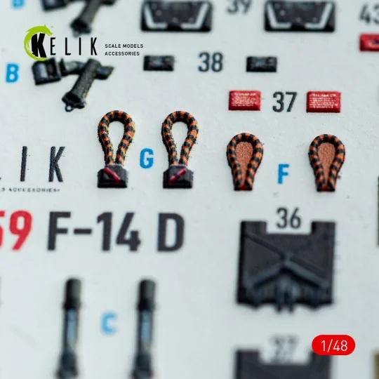 F-14D - interior 3D decals for GWH kit, 1/48 - Kelik K48159