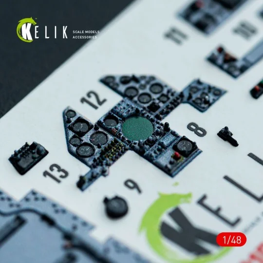 AV-8A HARRIER (Late) - interior 3D decals for Kinetic kit, 1/48 - K...