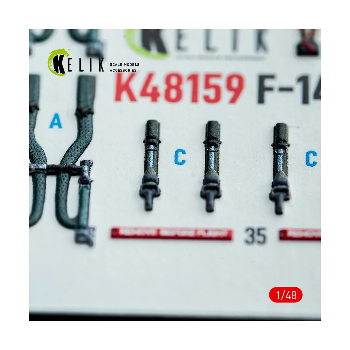 F-14D - interior 3D decals for GWH kit, 1/48 - Kelik K48159