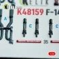 F-14D - interior 3D decals for GWH kit, 1/48 - Kelik K48159
