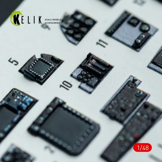 F-14D - interior 3D decals for GWH kit, 1/48 - Kelik K48159