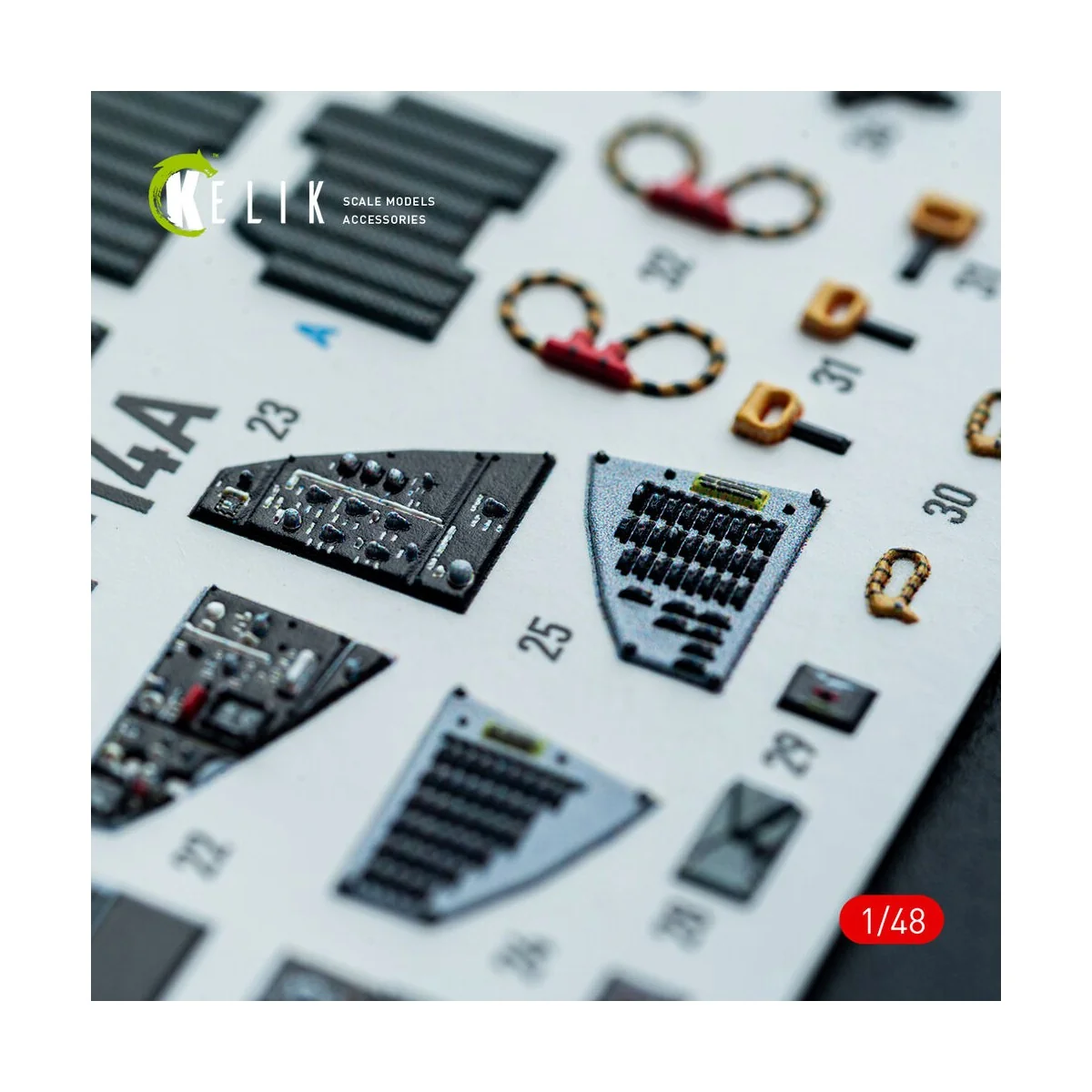 F-14A - interior 3D decals for Hasegawa kit, 1/48 - Kelik K48160
