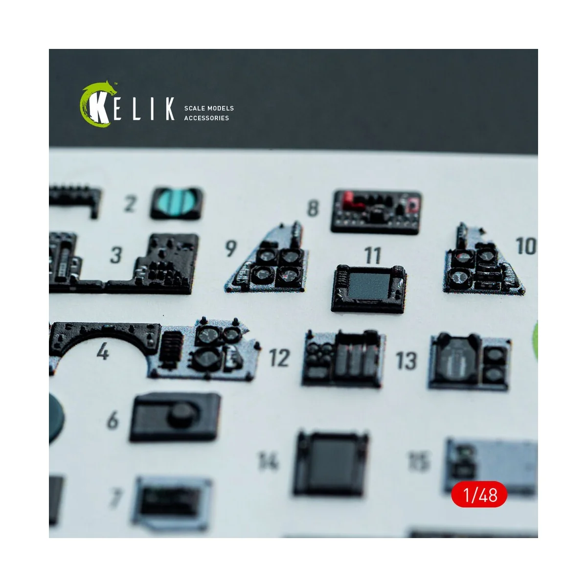 F-14A - interior 3D decals for Hasegawa kit, 1/48 - Kelik K48160