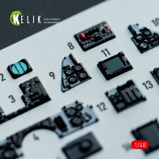 F-14A - interior 3D decals for Hasegawa kit, 1/48 - Kelik K48160