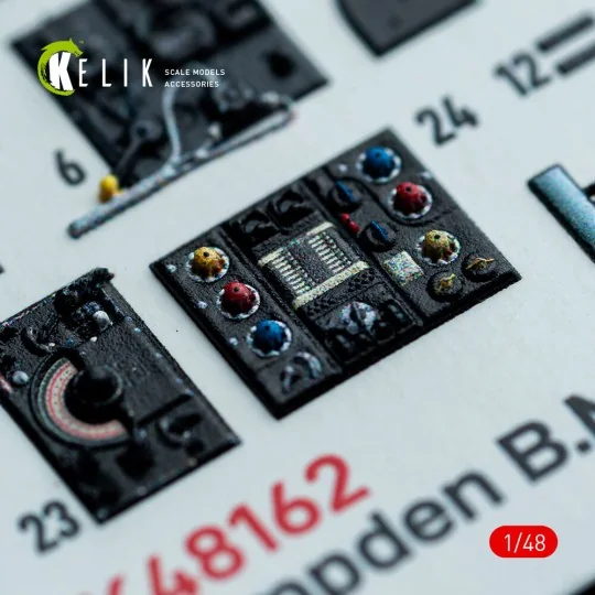 Hampden B.Mk.1 - interior 3D decals for ICM kit, 1/48 - Kelik K48162