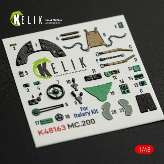 MC.200 - interior 3D decals for Italeri kit, 1/48 - Kelik K48163