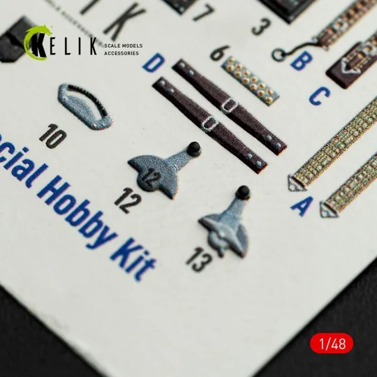 FOKKER D.XXI - interior 3D decals for Special Hobby kit, 1/48 - Kel...