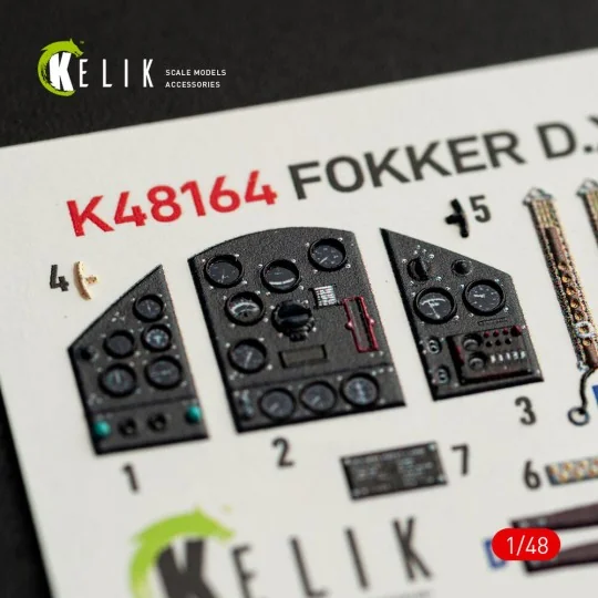 FOKKER D.XXI - interior 3D decals for Special Hobby kit, 1/48 - Kel...