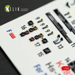 Hs-129 B - interior 3D decals for Takom kit, 1/48 - Kelik K48167