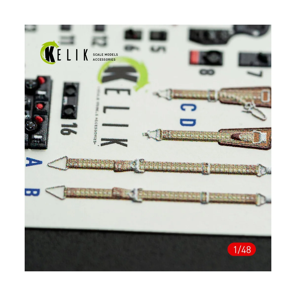 Hs-129 B - interior 3D decals for Takom kit, 1/48 - Kelik K48167