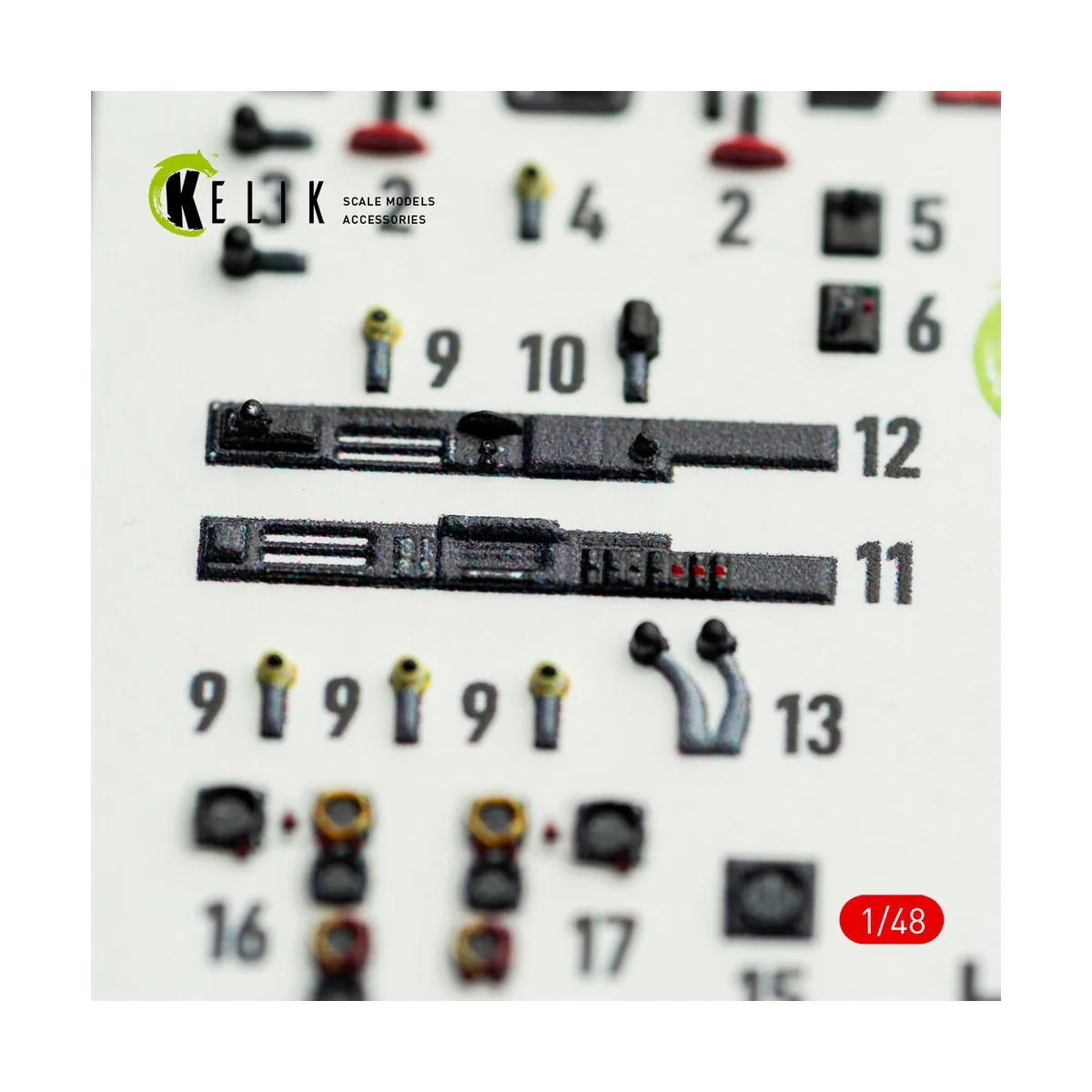 Hs-129 B - interior 3D decals for Takom kit, 1/48 - Kelik K48167