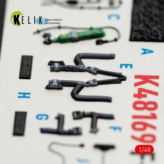 F-16I SUFA - interior 3D decals for GWH kit, 1/48 - Kelik K48169