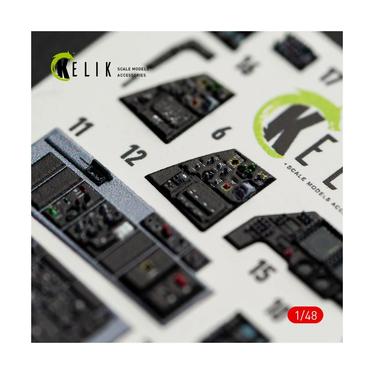 F-16I SUFA - interior 3D decals for GWH kit, 1/48 - Kelik K48169
