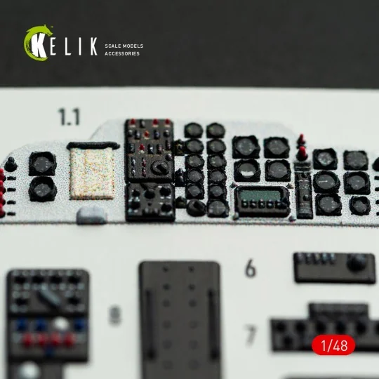 H-34A/UH-34D - interior 3D decals for Italeri kit, 1/48 - Kelik K48172 H-34A/UH-34D - interior 3D decals for Italeri kit, 1/48 - Kelik K48172