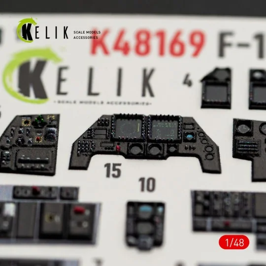 F-16I SUFA - interior 3D decals for GWH kit, 1/48 - Kelik K48169