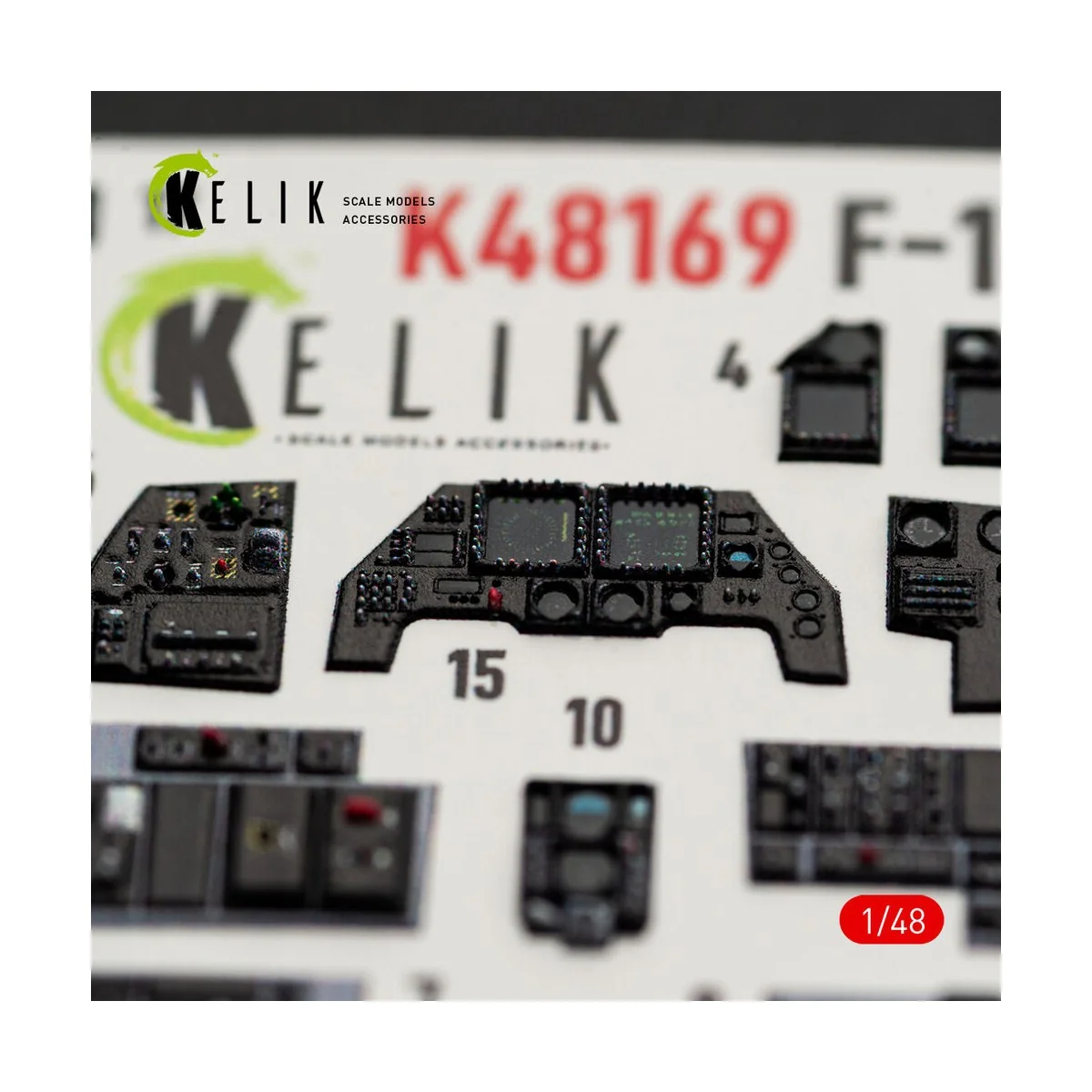 F-16I SUFA - interior 3D decals for GWH kit, 1/48 - Kelik K48169