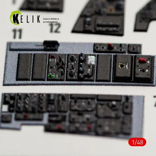 F-16I SUFA - interior 3D decals for GWH kit, 1/48 - Kelik K48169