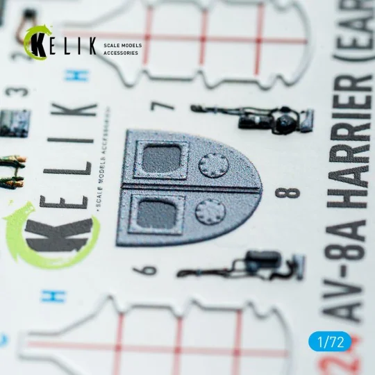 AV-8A Harrier (early) - interior 3D decals for Italeri kit, 1/72 - ...