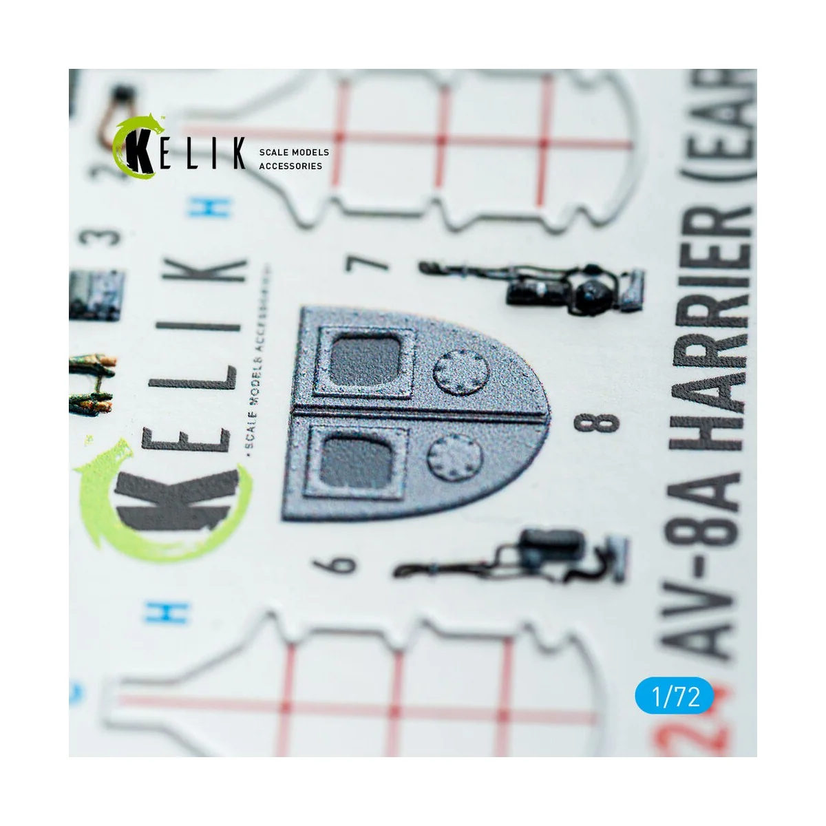 AV-8A Harrier (early) - interior 3D decals for Italeri kit, 1/72 - ...