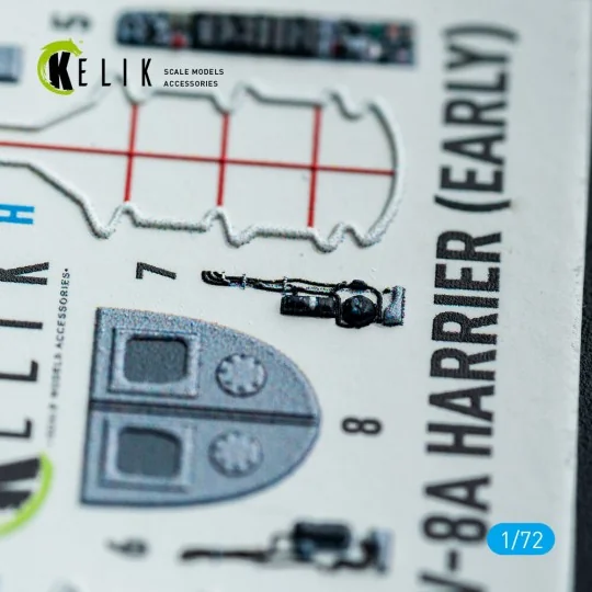 AV-8A Harrier (early) - interior 3D decals for Italeri kit, 1/72 - ...