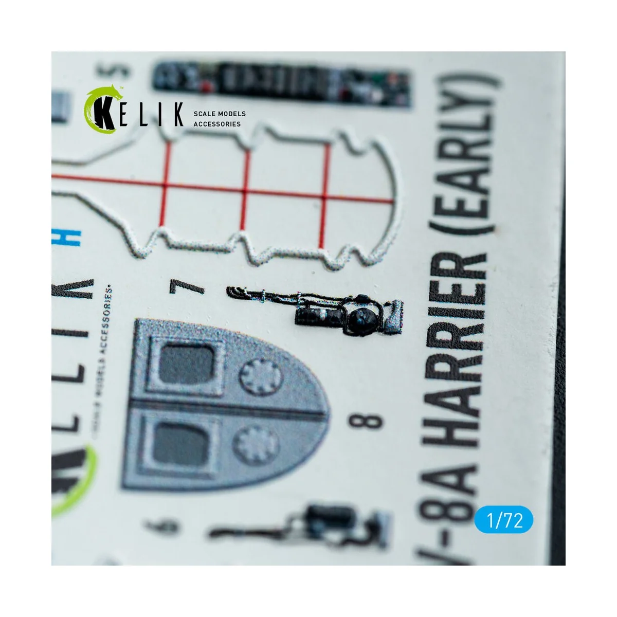AV-8A Harrier (early) - interior 3D decals for Italeri kit, 1/72 - ...