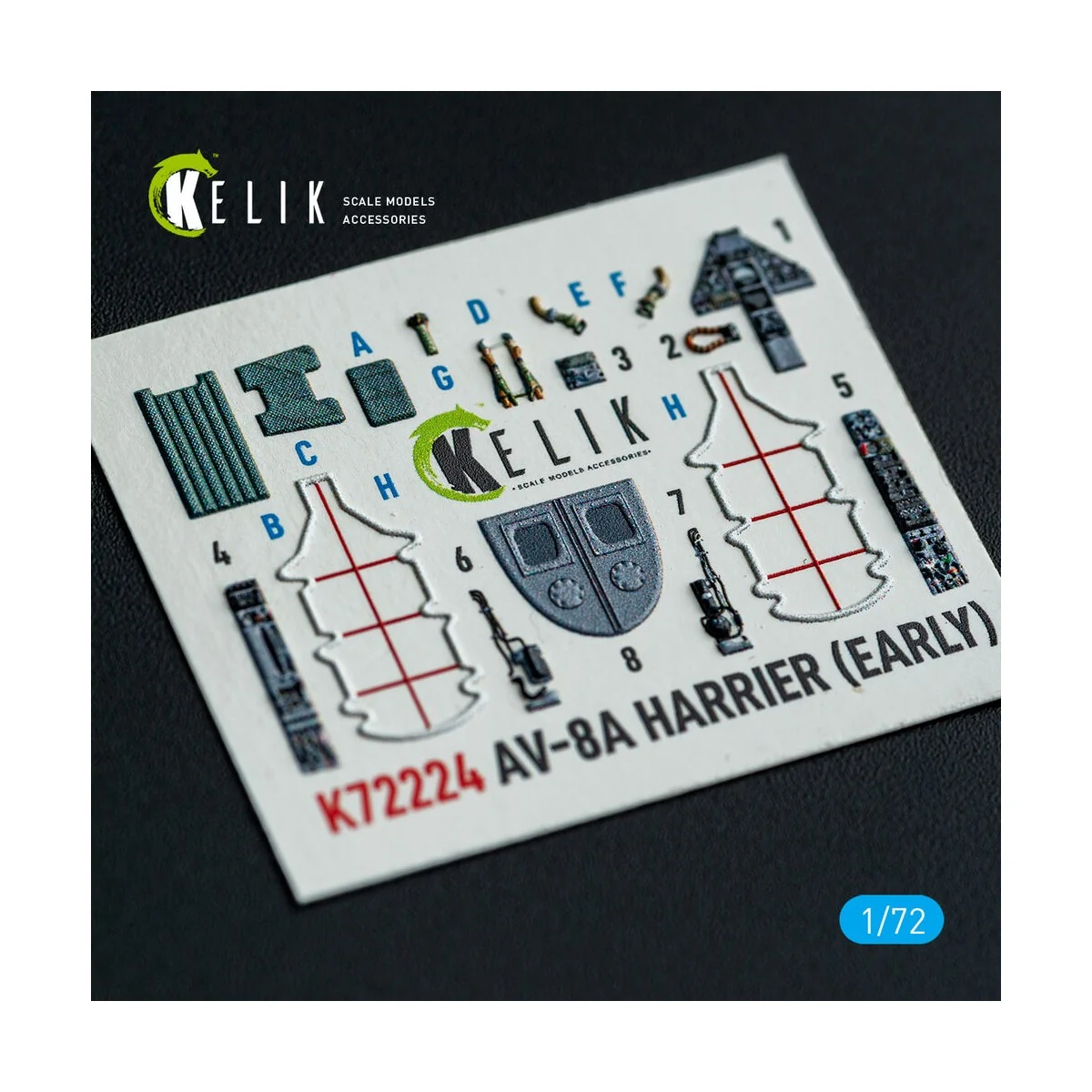 AV-8A Harrier (early) - interior 3D decals for Italeri kit, 1/72 - ...