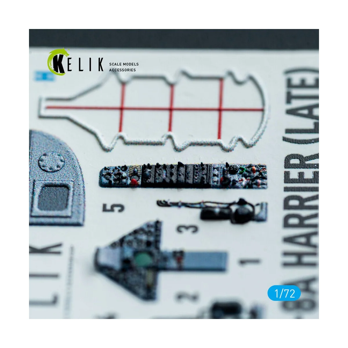 AV-8A Harrier (late) - interior 3D decals for Italeri kit, 1/72 - K... AV-8A Harrier (late) - interior 3D decals for Italeri kit, 1/72 - K...