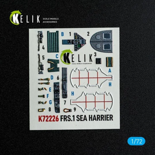FRS.1 SEA Harrier - interior 3D decals for Italeri kit, 1/72 - Keli...