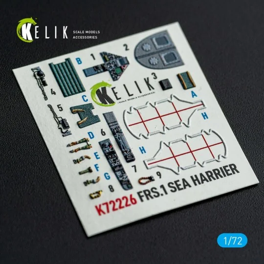 FRS.1 SEA Harrier - interior 3D decals for Italeri kit, 1/72 - Keli...