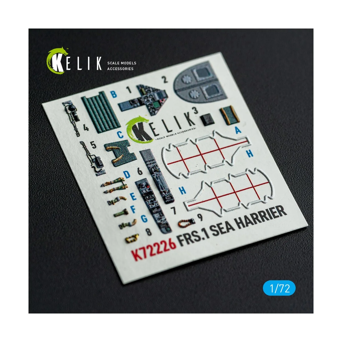 FRS.1 SEA Harrier - interior 3D decals for Italeri kit, 1/72 - Keli...
