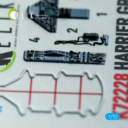 Harrier Gr1/Gr3 (Early) - interior 3D decals for Italeri kit, 1/72 ...