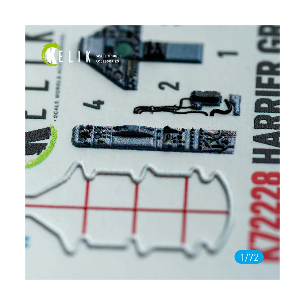 Harrier Gr1/Gr3 (Early) - interior 3D decals for Italeri kit, 1/72 ...