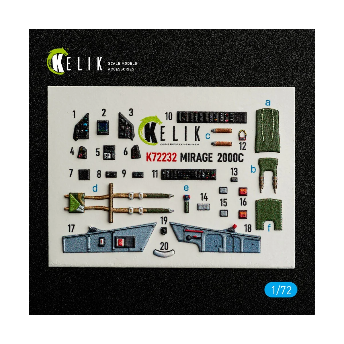 Mirage-2000C - interior 3D decals for DreamModel kit, 1/72 - Kelik ...