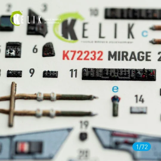 Mirage-2000C - interior 3D decals for DreamModel kit, 1/72 - Kelik ...