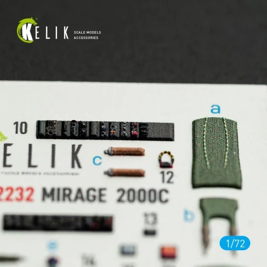 Mirage-2000C - interior 3D decals for DreamModel kit, 1/72 - Kelik ...