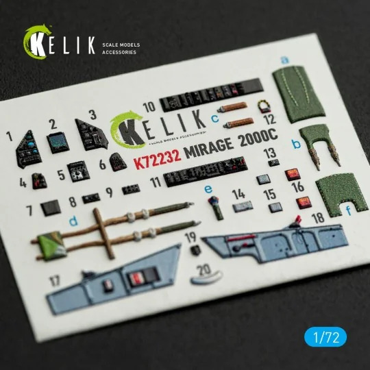 Mirage-2000C - interior 3D decals for DreamModel kit, 1/72 - Kelik ...