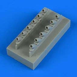 P-40B Warhawk exhaust for Airfix, 1/48 - Quickboost QB48 766