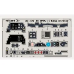 Bf 109G-10 Erla interior for Revell, 1/32 - Eduard Accessories 33136