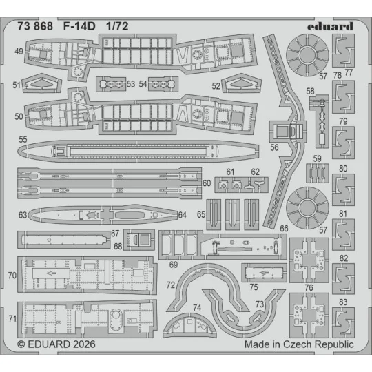 F-14D for Tamiya, 1/72 - Eduard Accessories 73868 F-14D for Tamiya, 1/72 - Eduard Accessories 73868