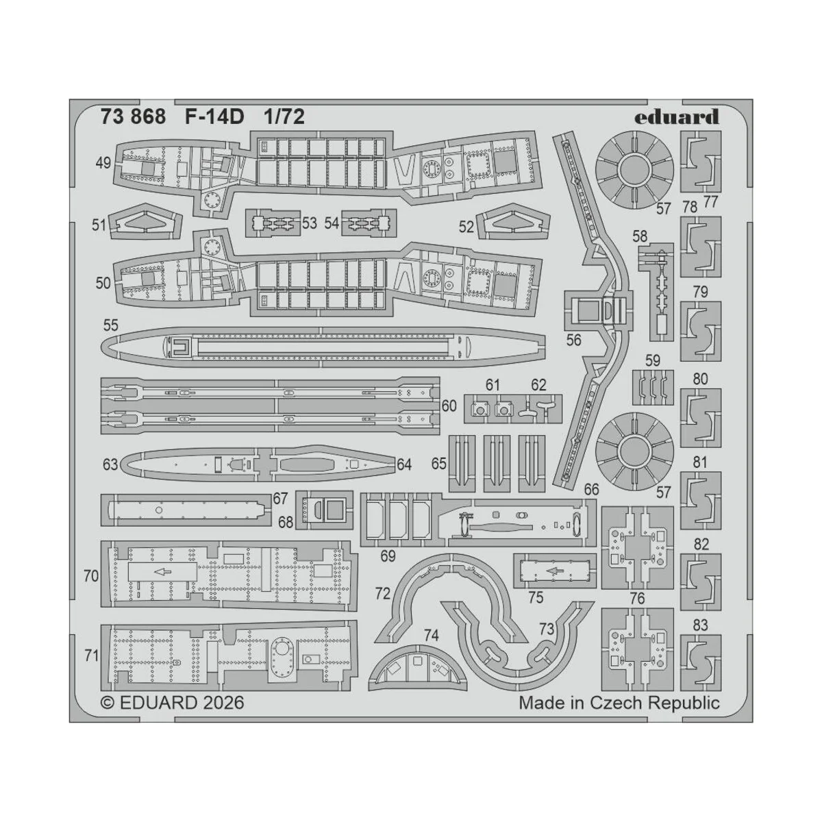 F-14D for Tamiya, 1/72 - Eduard Accessories 73868 F-14D for Tamiya, 1/72 - Eduard Accessories 73868