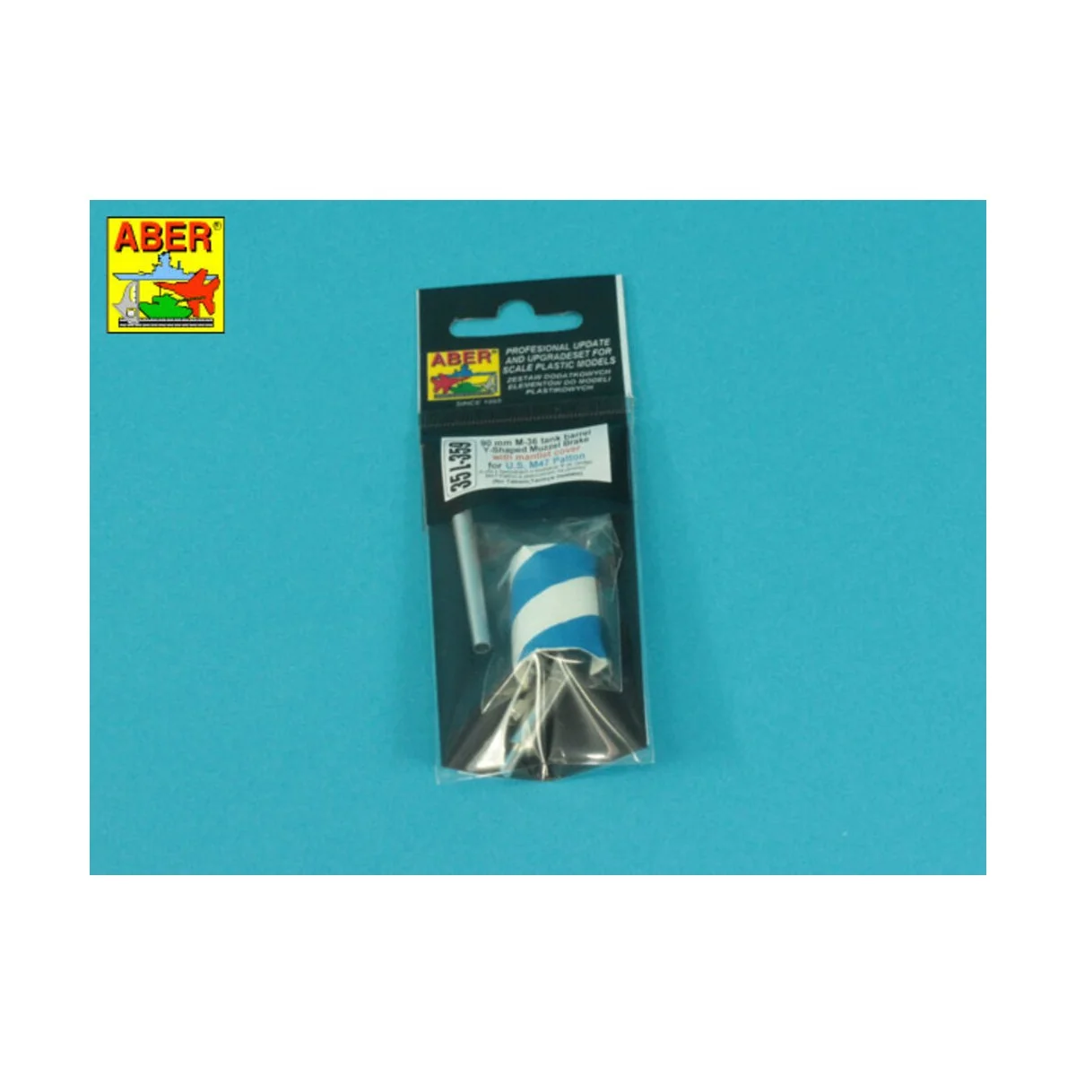 90 mm barrel Y-Shaped Muzzel Brake with mantlet for M47, 1/35 - Abe... 90 mm barrel Y-Shaped Muzzel Brake with mantlet for M47, 1/35 - Abe...