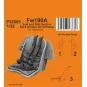Fw190A Seat and Side Section Back Armour (w/ harness) for Revell, 1...
