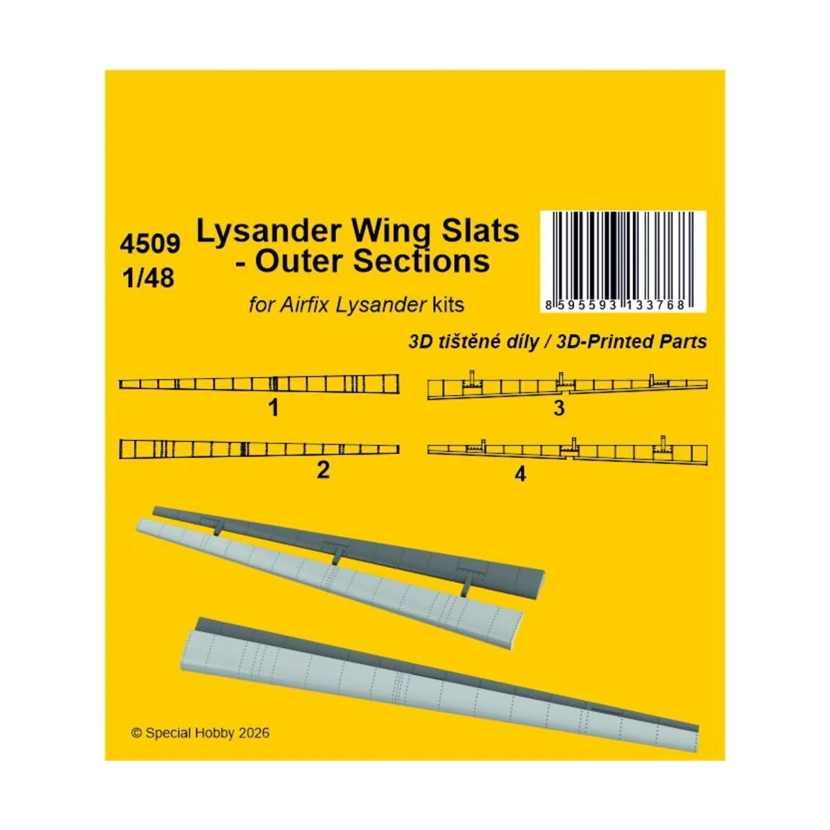 Lysander Wing Slats - Outer Sections for Airfix, 1/48 - CMK 129-4509