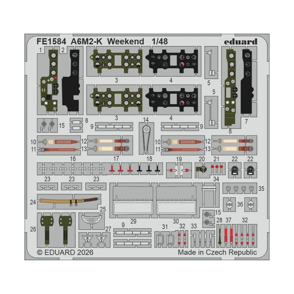 A6M2-K Weekend for Eduard, 1/48 - Eduard Accessories FE1584