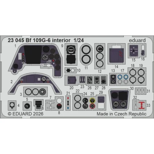 Bf 109G-6 for Airfix, 1/24 - Eduard Accessories BIG2408 Bf 109G-6 for Airfix, 1/24 - Eduard Accessories BIG2408