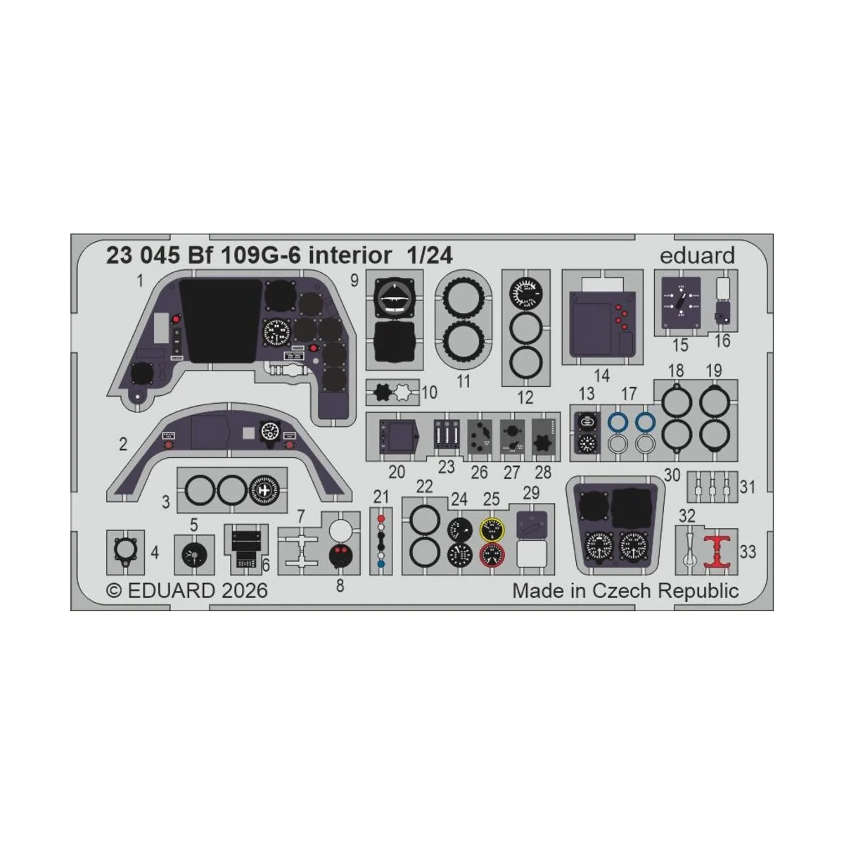 Bf 109G-6 for Airfix, 1/24 - Eduard Accessories BIG2408 Bf 109G-6 for Airfix, 1/24 - Eduard Accessories BIG2408